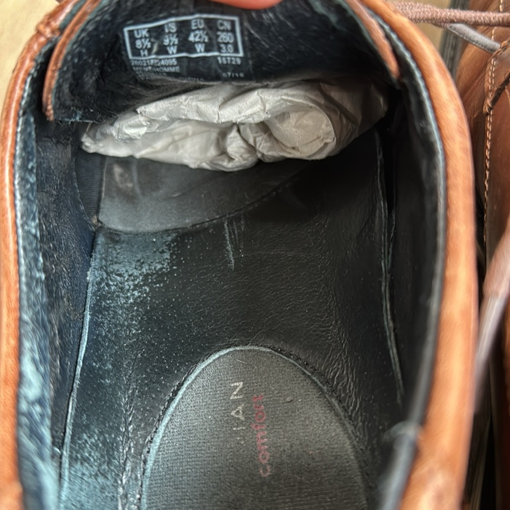Men’s 9.5 Bostonian Brown Leather Lace-Up Shoes - Picture 6 of 7